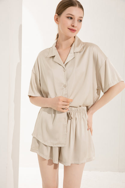 Michelle Relaxed Fit Satin Pyjamas