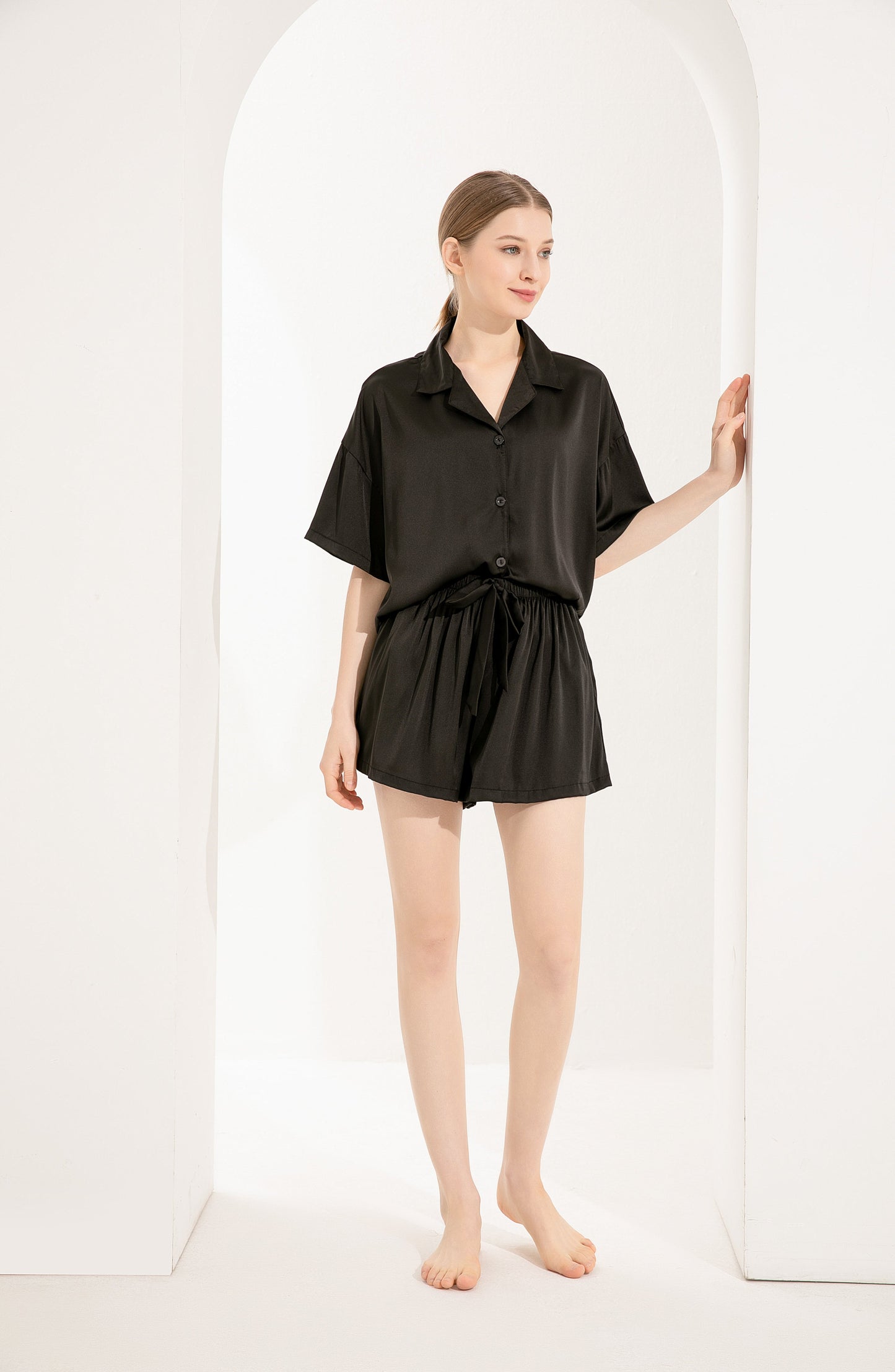 Olvia  Relaxed Fit Satin Pyjamas