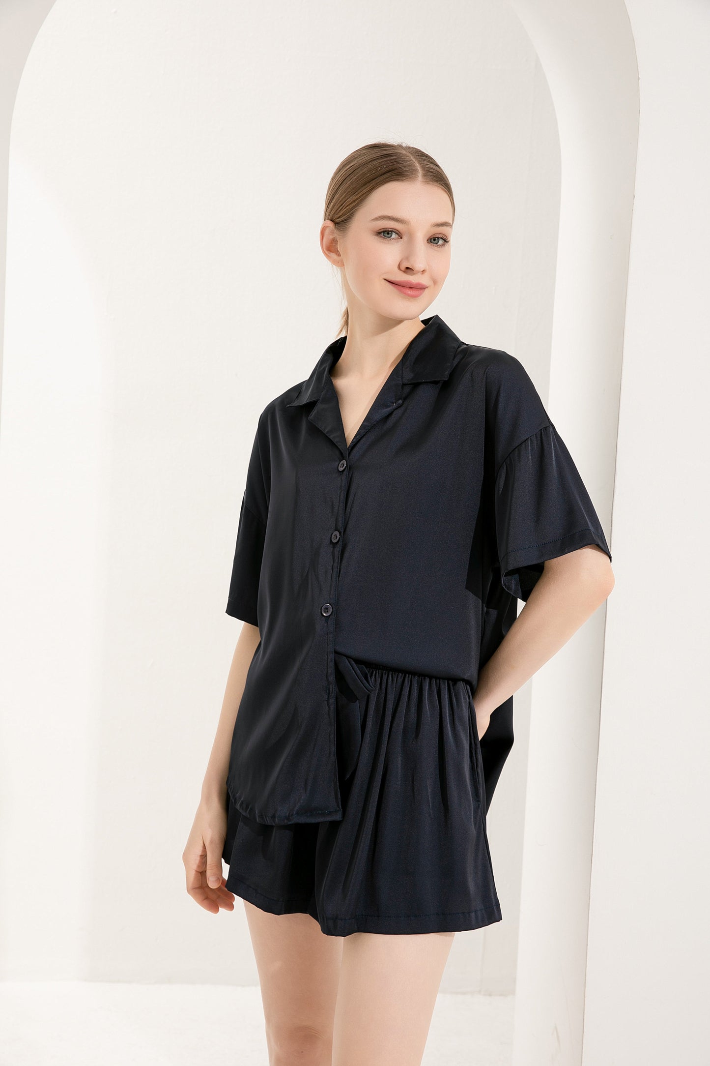 Sophia Relaxed Fit Satin Pyjamas