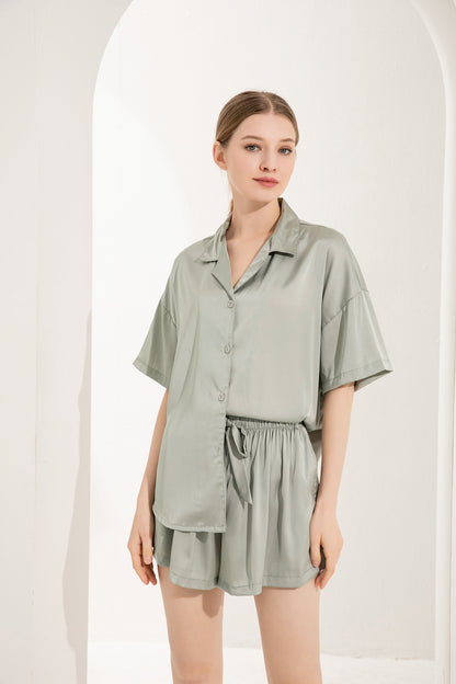 Holly Relaxed Fit Satin Pyjamas