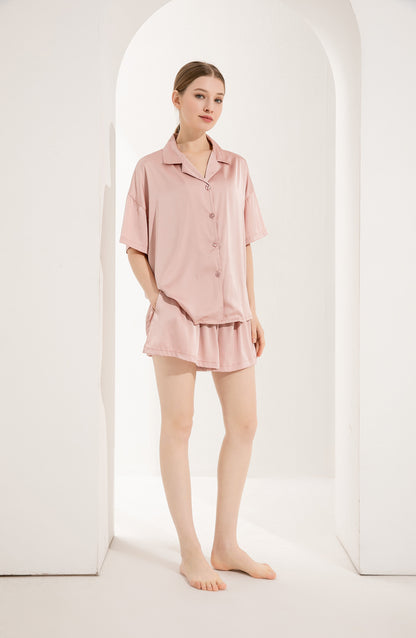 Layla Relaxed Fit Satin Pyjamas