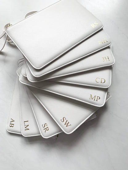 Personalised Luxury Monogrammed Pouch Bag