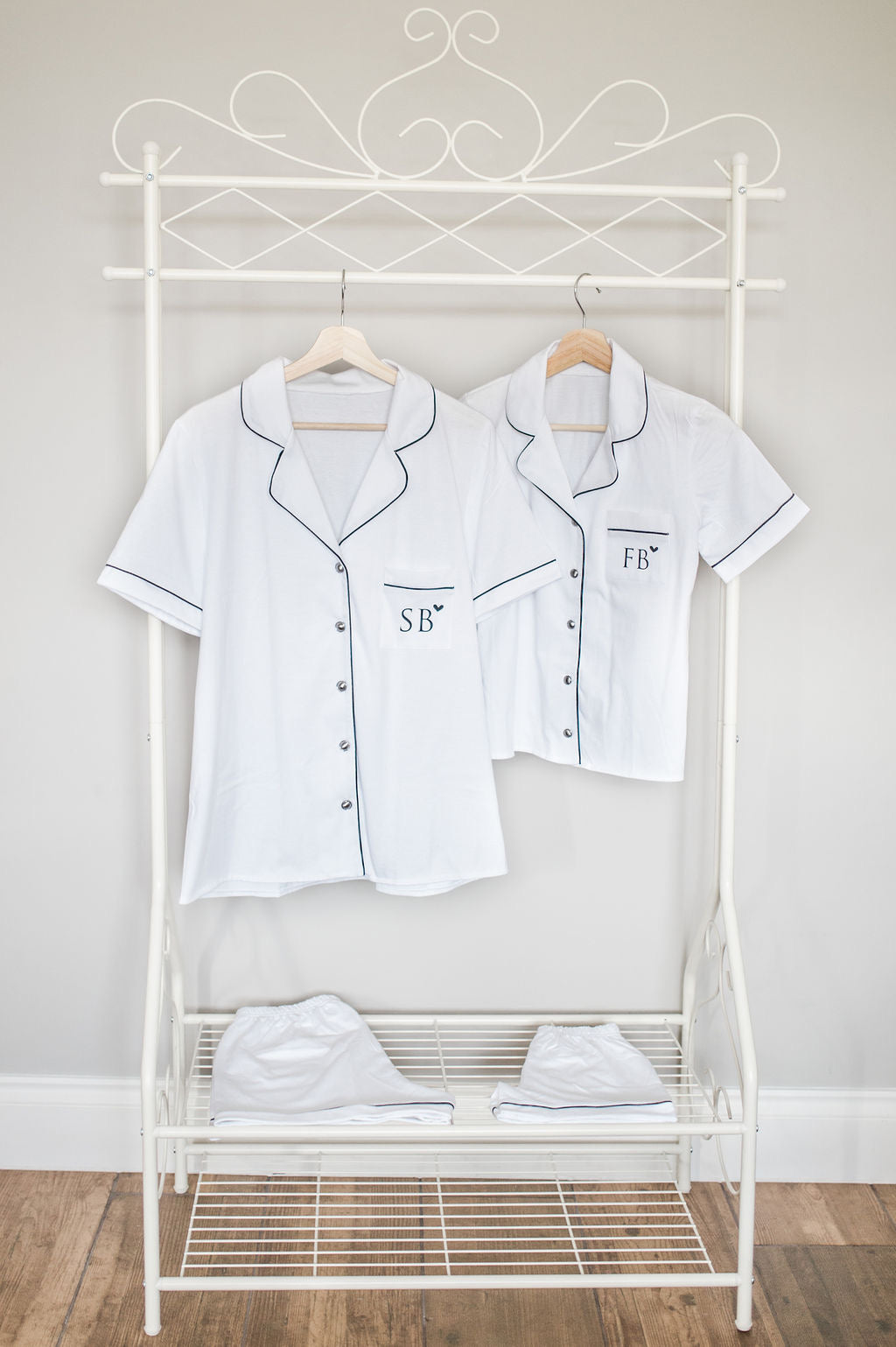 Personalised Monogrammed Heart Cotton Pyjamas