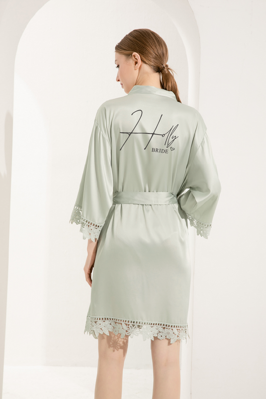 Personalised Wedding Robe - Holly  Design