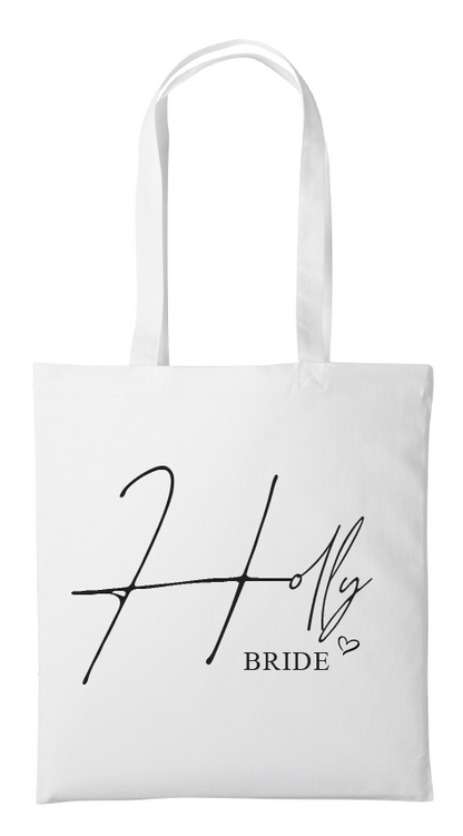 Holly Personalised Wedding Tote Bag