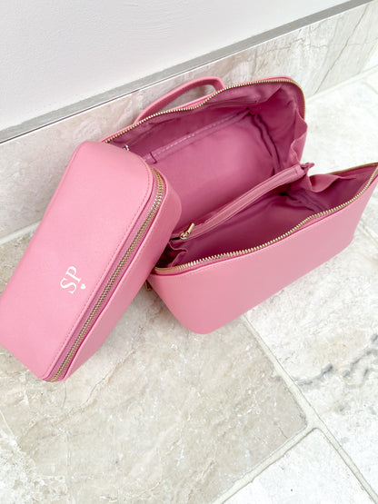 Monogrammed Heart Luxe Accessory Case