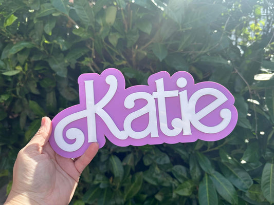 3D Curly Name Plaque