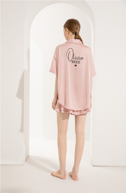 Olvia  Relaxed Fit Satin Pyjamas