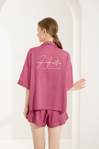 Hattie Linen Personalised Bridal Pyjamas