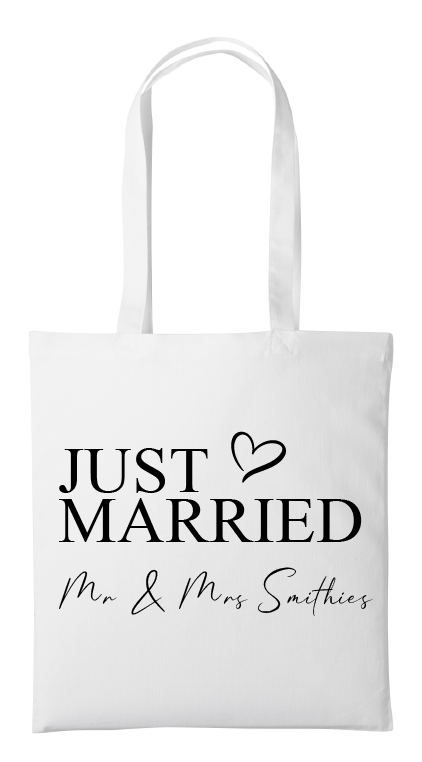 Just Married Tote Bag