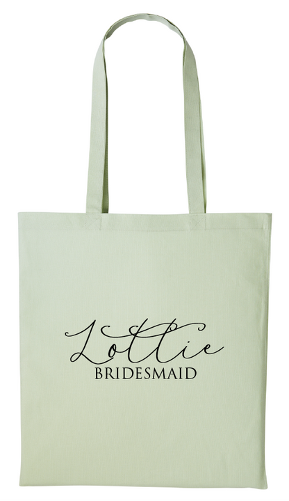 Lottie Personalised Wedding Tote Bag